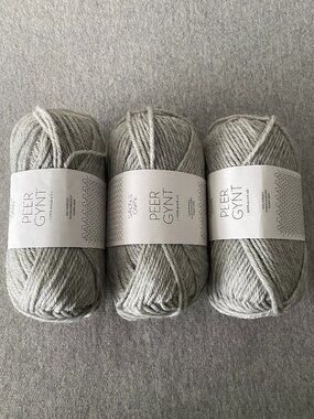 NWT Sandnes Garn Peer Gynt 1032 Light Grey Heather Lot of 3